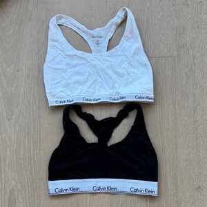 Calvin Klein Black and White Sports Bra Duo